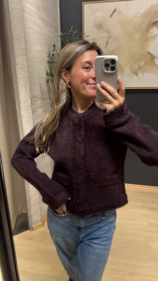 Strickjacke "Florieke" - Coffee Roast