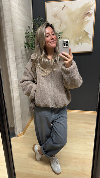 Teddyjacke "Zira" - Taupe