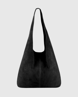 Lässige Leder-Beuteltasche mit Zip “Henni“