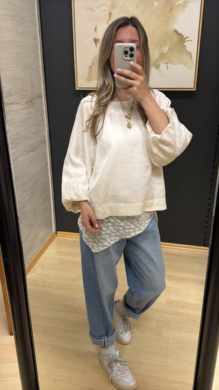 Bluse Lyocell Raglan - Creme