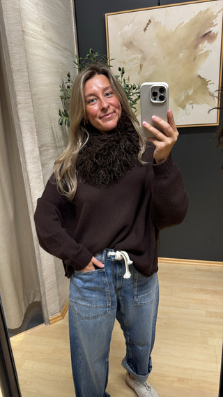 Wollpullover - Braun
