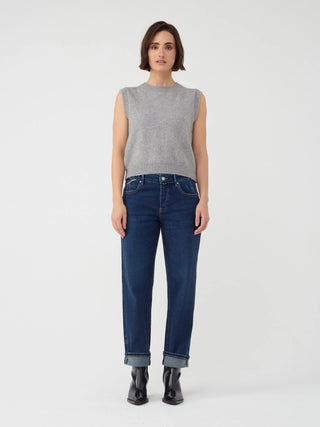 Straight-Jeans "94Thelma" - Dark Blue Worn