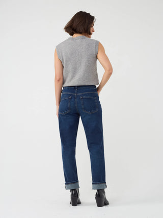 Straight-Jeans "94Thelma" - Dark Blue Worn