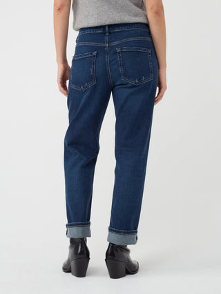 Straight-Jeans "94Thelma" - Dark Blue Worn