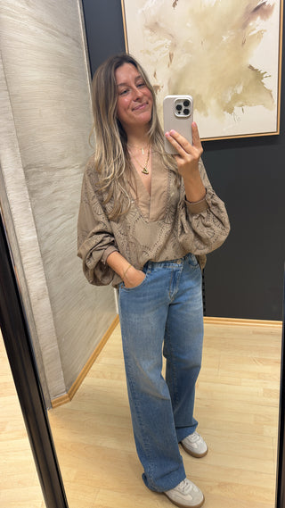 Lochstick Bluse "ZHRomy"