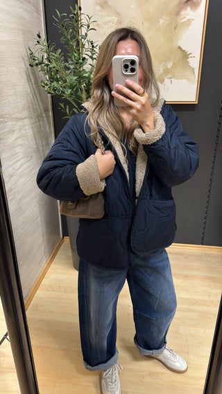 Wendejacke “Gela“ - Teddy / Navy
