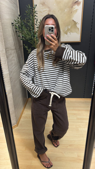 Gestreiftes Sweatshirt "Monde Krestiane"