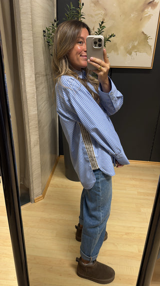 Oversized Hemdbluse gestreift "Henne"