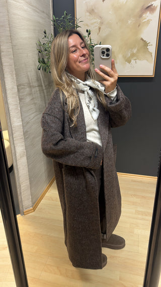 Wintermantel “Saskia“ - Taupe meliert