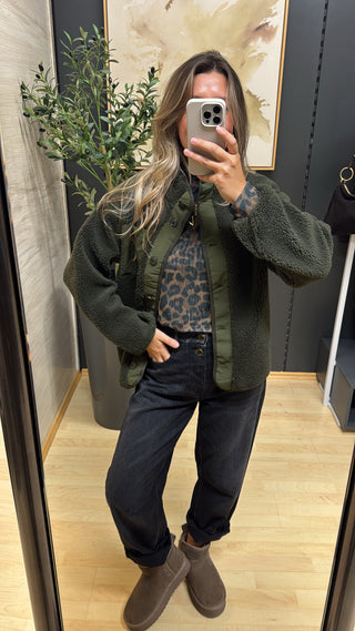 Mesh-Shirt Leo - Khaki/Black