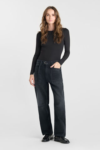 Ballon Jeans "Madie" Front Pockets - Blue/Black