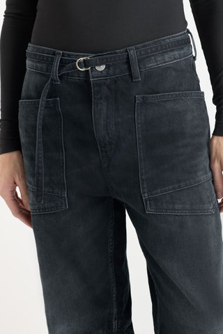 Ballon Jeans "Madie" Front Pockets - Blue/Black