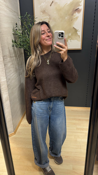 Flauschiger Cashmere Wollpullover “Florance“ - Braun