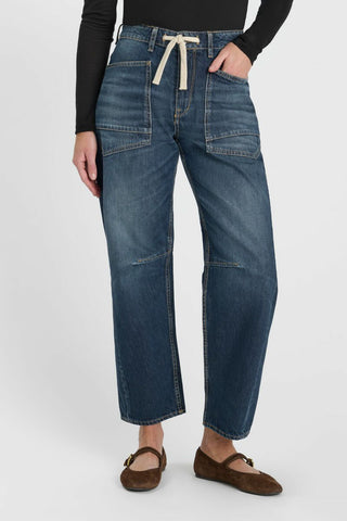 Ballon Jeans "Madie" Front Pockets - Dark Blue