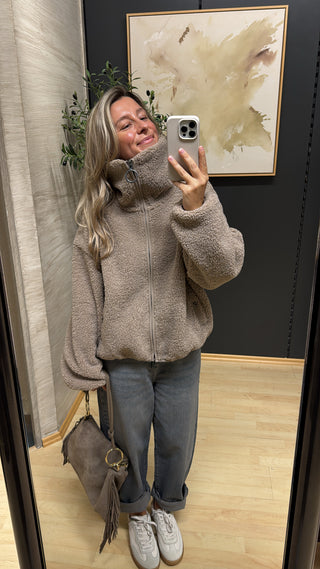 Teddyjacke "Zira" - Taupe