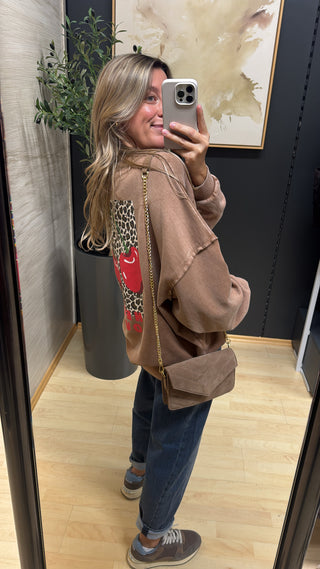 Oversize Leo Sweater "Mery" - Coffee