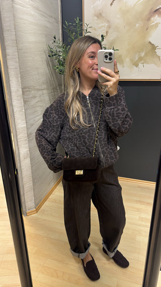 Sweat Bomberjacke “Lilla“ - Braun Leo
