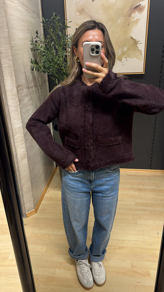 Strickjacke "Florieke" - Coffee Roast