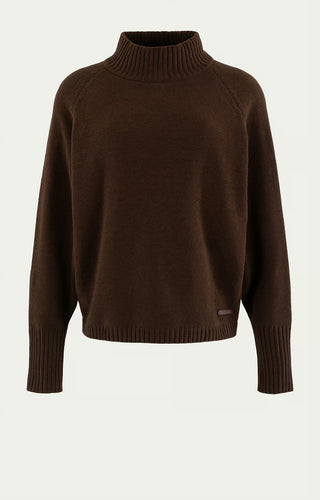 Stehkragen Pullover “Wish“ - Braun