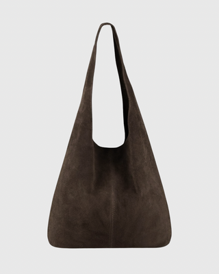 Lässige Leder-Beuteltasche mit Zip “Henni“