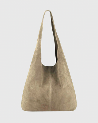 Lässige Leder-Beuteltasche mit Zip “Henni“