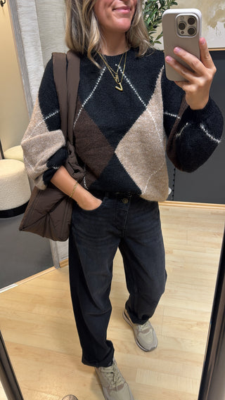Rautenstrickpullover „Argyle“