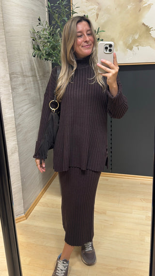 Rollkragen Pullover "Kanita" - Dunkle Pflaume