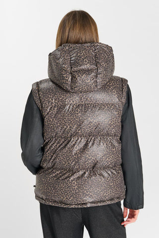 2-in-1 Steppjacke & Weste “Inge“ - Leo-Print