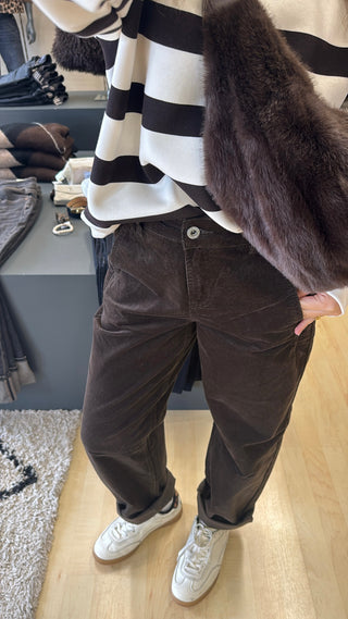 Barrell Feincord Hose “Caitlina“ - Braun