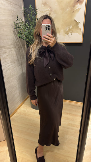 Strickjacke mit Satin-Schleife “Disa“