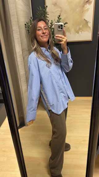 Oversized Hemdbluse gestreift "Henne"