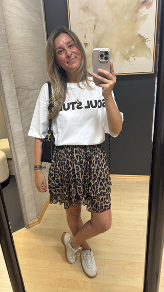 Leo Skort "MeganAS" - Brown/Beige