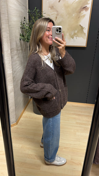 Strickjacke "Ellen" - Braun