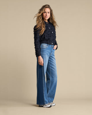 Wide Leg Jeans “Claudette“ - Insert Contrast