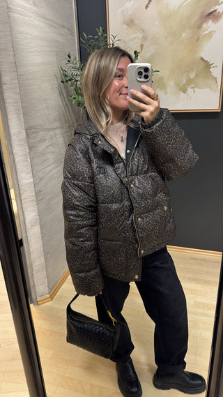 2-in-1 Steppjacke & Weste “Inge“ - Leo-Print