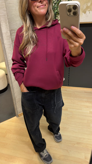 Hoodie "Ima Hood" - Burgundy Red