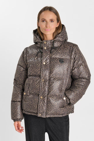 2-in-1 Steppjacke & Weste “Inge“ - Leo-Print