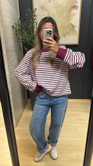 Gestreiftes Sweatshirt "Monde Krestiane"