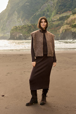 Rollkragen Pullover "Kanita" - Dunkle Pflaume