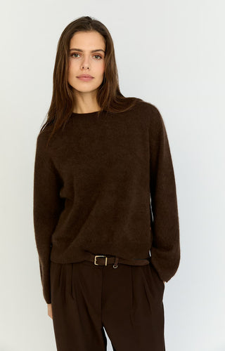 Flauschiger Cashmere Wollpullover “Florance“ - Braun