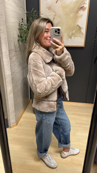 Felljacke  "Lambra" - Beige