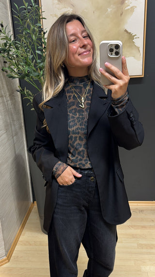Mesh-Shirt Leo - Khaki/Black