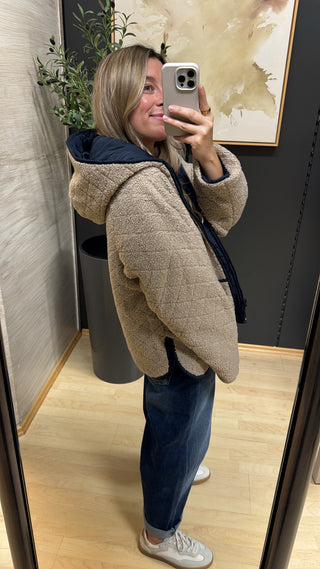 Wendejacke “Gela“ - Teddy / Navy