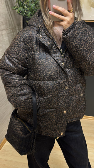 2-in-1 Steppjacke & Weste “Inge“ - Leo-Print