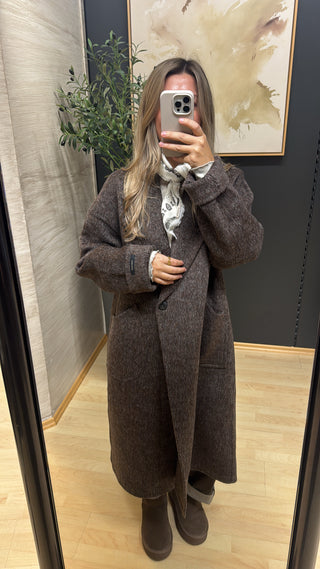 Wintermantel “Saskia“ - Taupe meliert