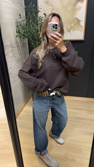 Sweater “Brawley Briena“ - Braun meliert