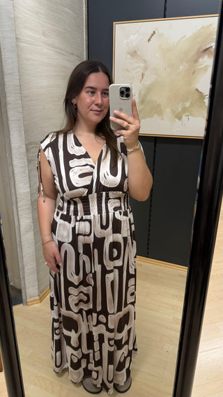 Soft Kofferkleid "SvenjaAS" - Brown/White