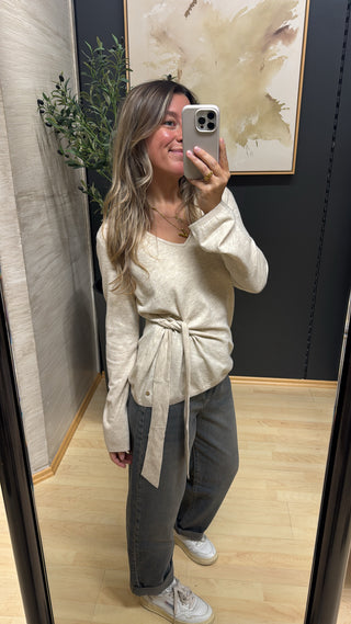 Strickshirt mit Schleifen Detail "Sweet-Knot"