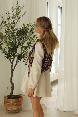 Verstellbare Tasche mit Leo Muster