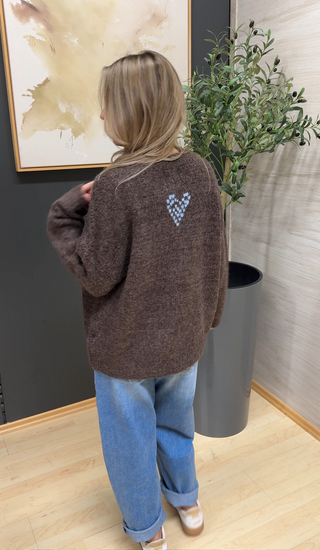 Strickjacke "Ellen" - Braun